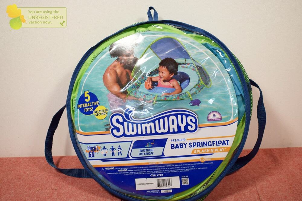 Swimways Sun Canopy Spring Float Baby Springfloat with Hyper-Flate Valve